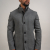 MANTEAU EN LAINE AVEC FOURRURE GRIS