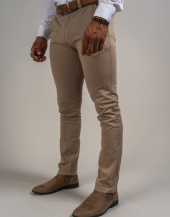 PANTALON SLIM COULEUR UNIE