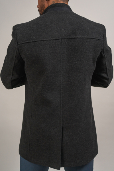 MANTEAU EN LAINE ANTHRACITE