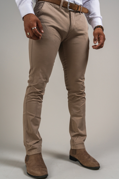 PANTALON SLIM COULEUR UNIE