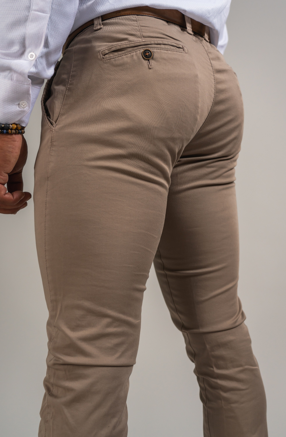 PANTALON SLIM COULEUR UNIE