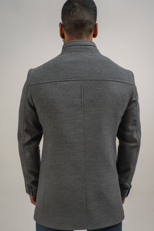 MANTEAU EN LAINE GRIS