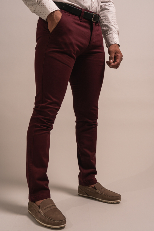 PANTALON SLIM COULEUR UNIE