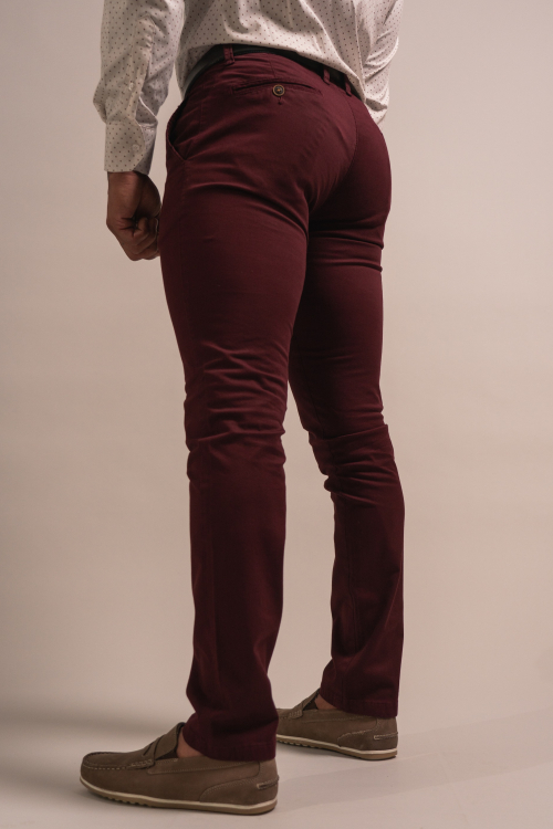 PANTALON SLIM COULEUR UNIE