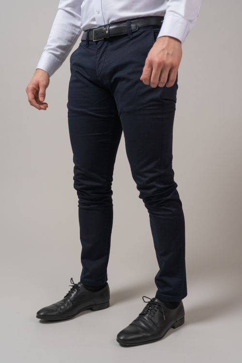 PANTALON SLIM COULEUR UNIE